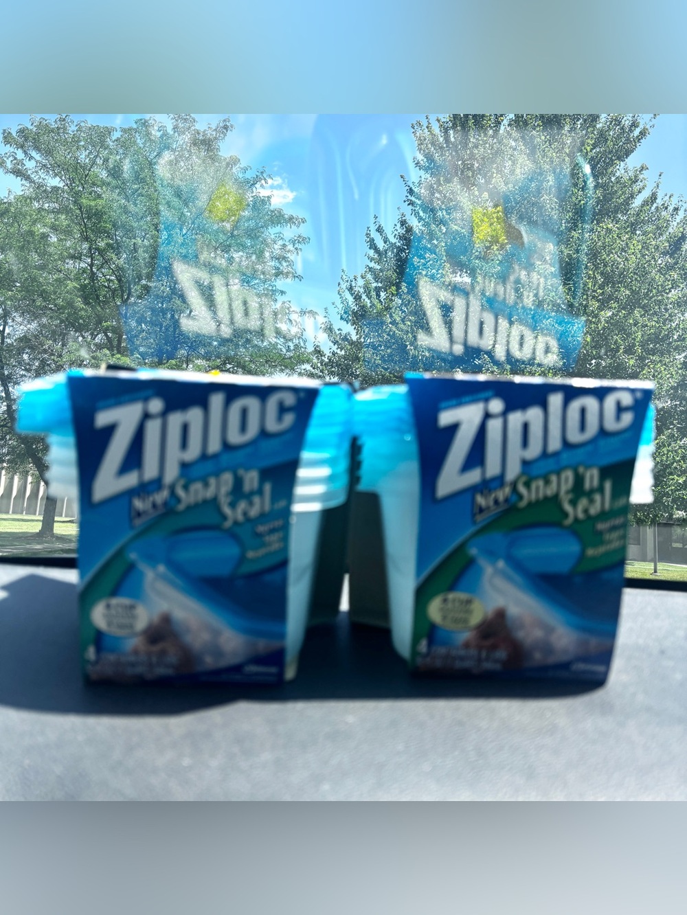 2 Sets Vtg Ziploc Square Containers Blue 4 Ct. 4 Cups OR  32 oz. Snap N' Seal
